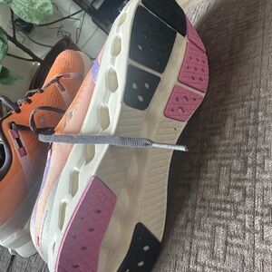 Stylish Women's Orange and Pink Sneakers